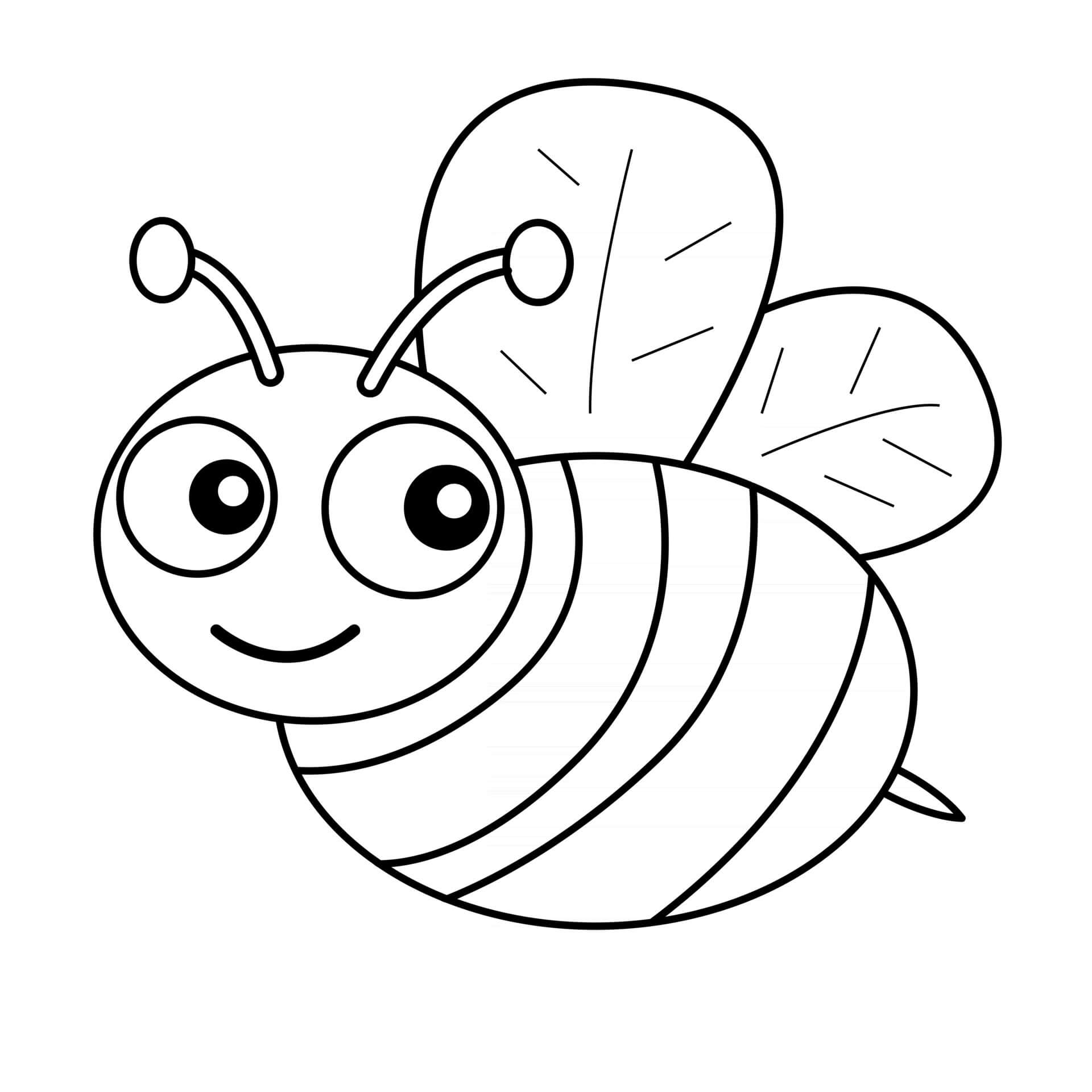 Abeja B Sica Para Colorear Imprimir E Dibujar Coloringonly Com