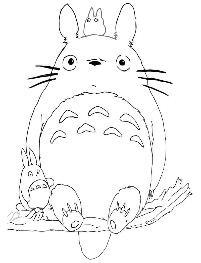 Irradiar Diverso Decremento Adorable Totoro Sentado para colorear, imprimir e dibujar –ColoringOnly.Com