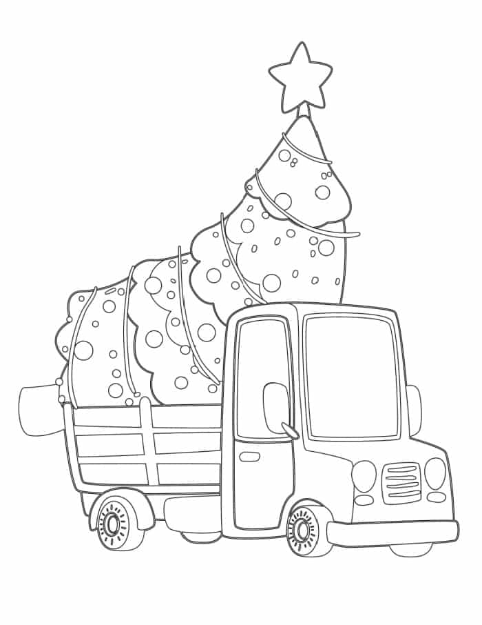 Árbol de Navidad en el Camión