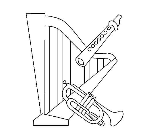 Arpa, Flauta y Trompeta