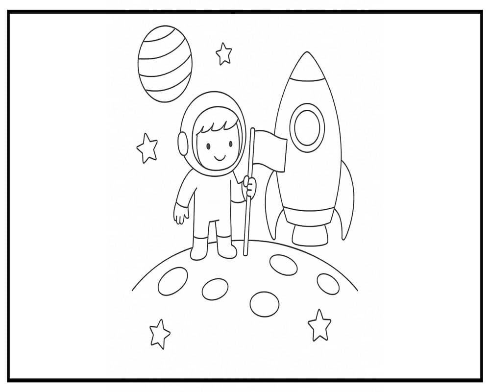 Astronauta En La Luna