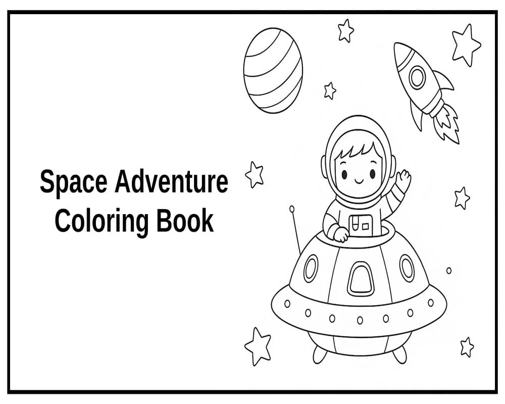 Aventura Espacial Para Niños Dibujos para Colorear