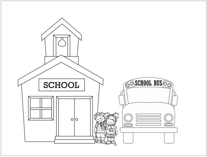 Autobús Escolar y Escuela