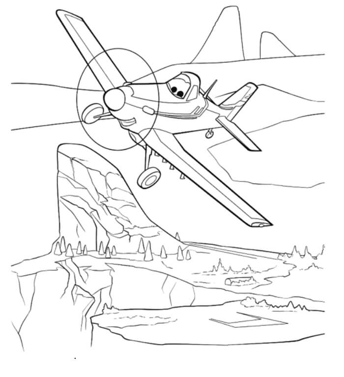 Aviones de Dibujos Animados Volando