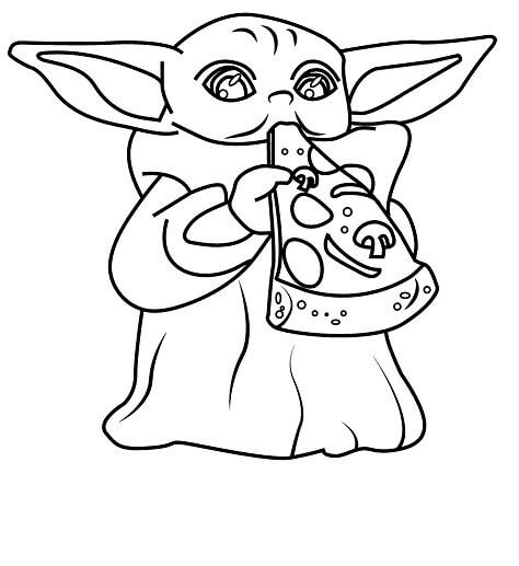 ¿Dónde puedo encontrar dibujos de Baby Yoda para colorear?