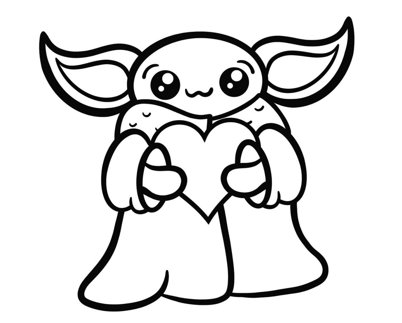 Baby Yoda con Corazón