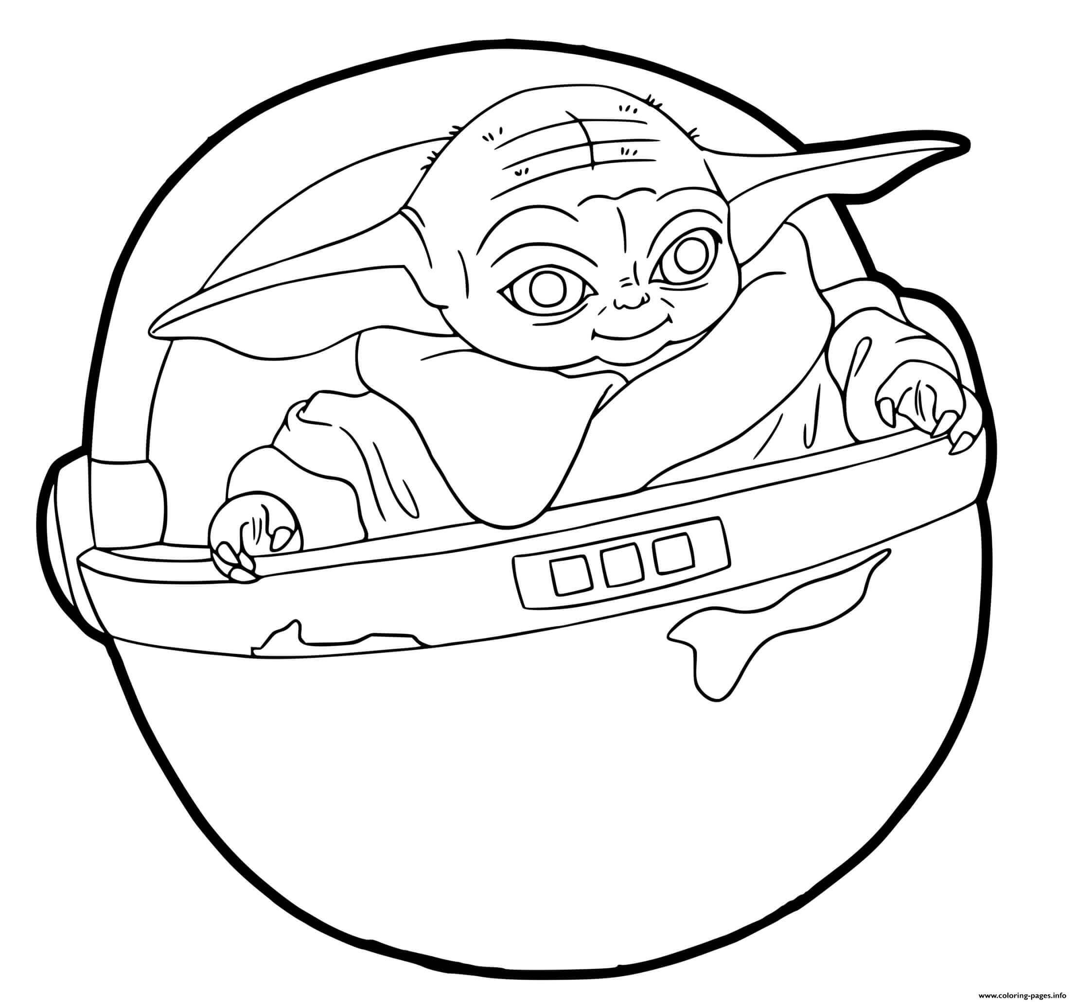 Baby Yoda en nave Espacial