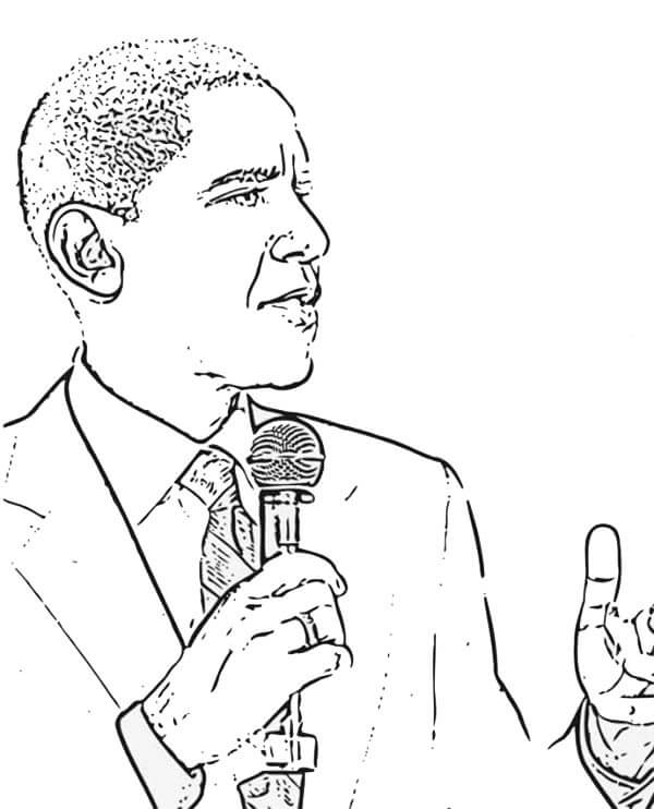Barack Obama Dando un Discurso