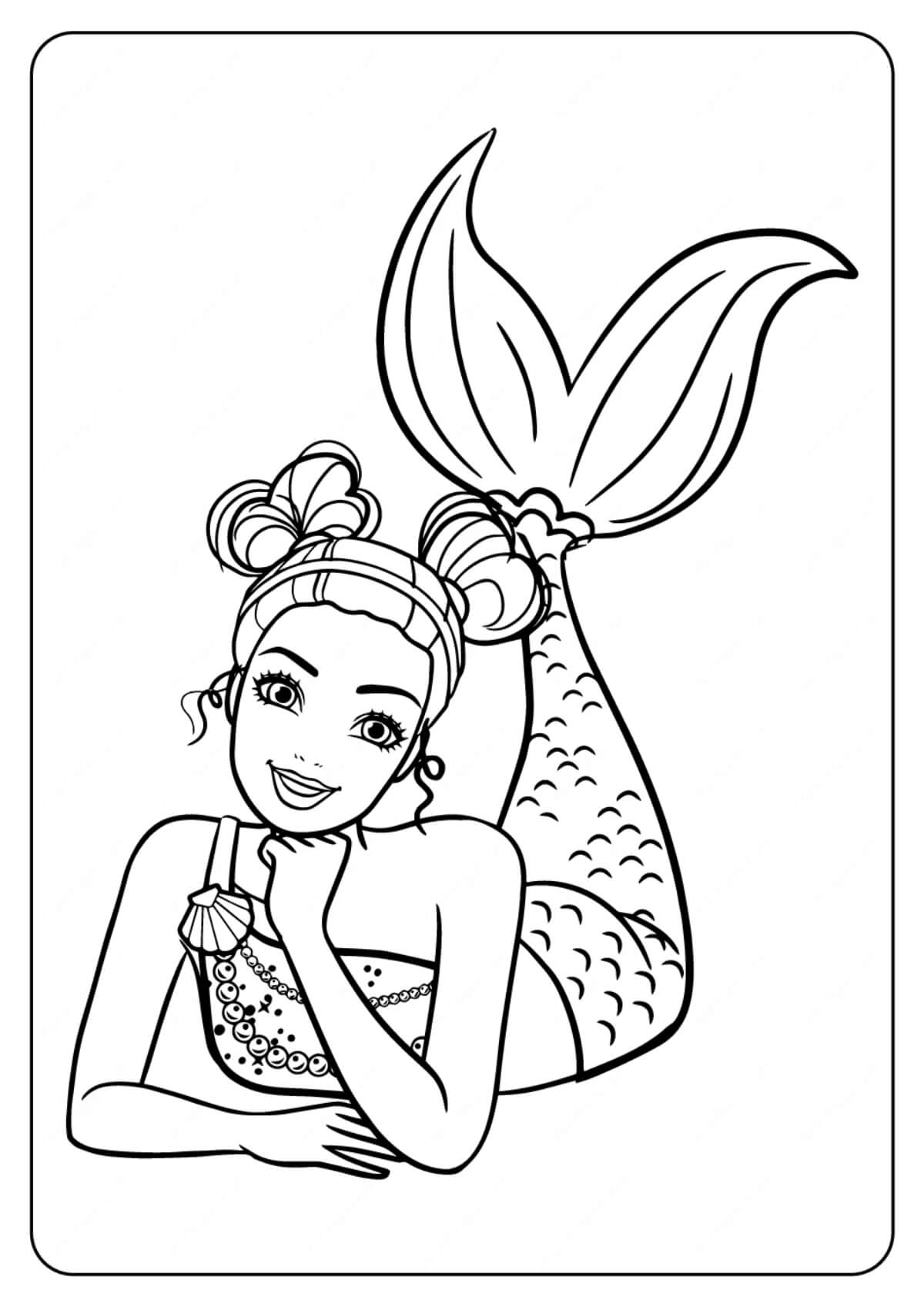Dibujos de Sirena para colorear e imprimir– 