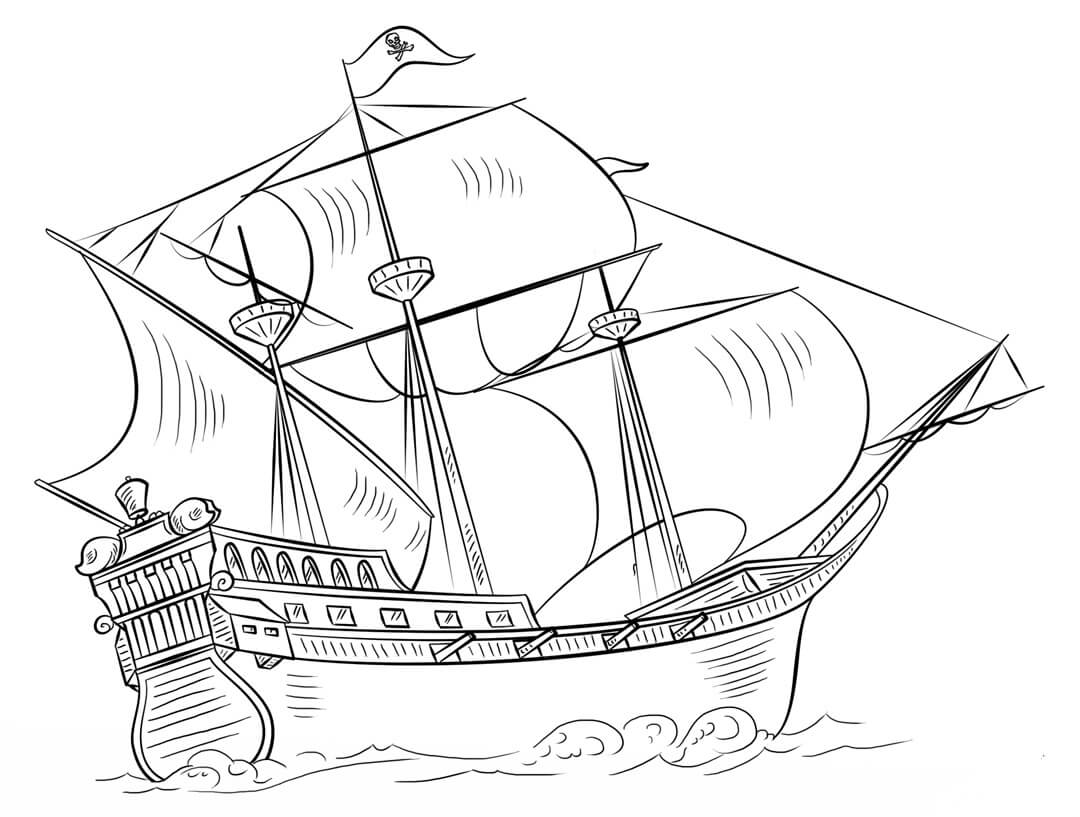Barco Pirata de una Mano