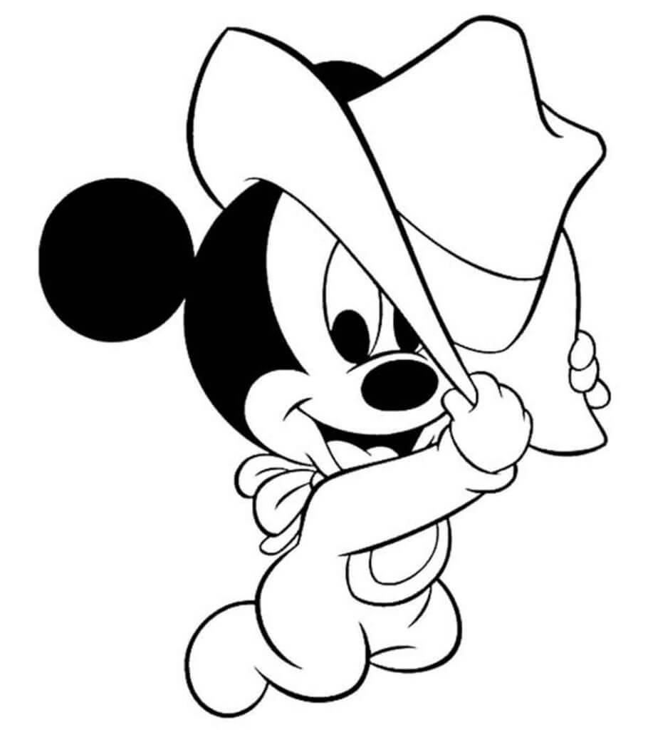 Bebé Mickey Mouse con Sombrero de Vaquero