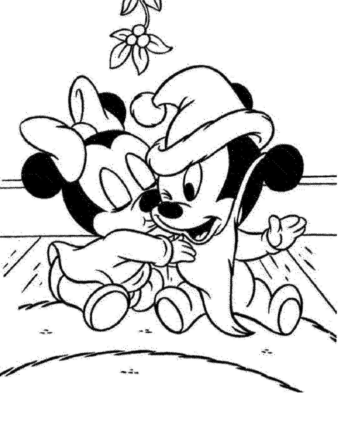 Bebé Minnie Besando a Mickey Mouse