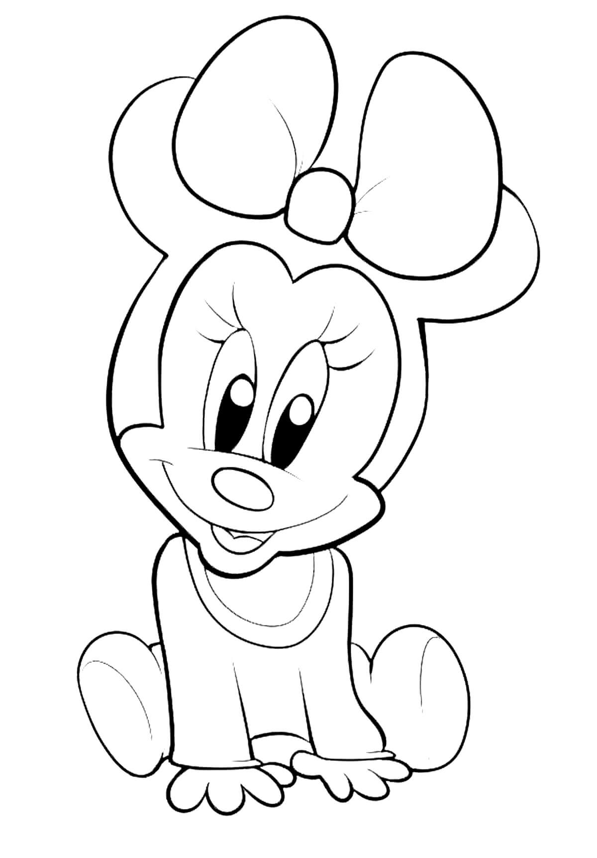 Bebé Minnie Mouse Sentada