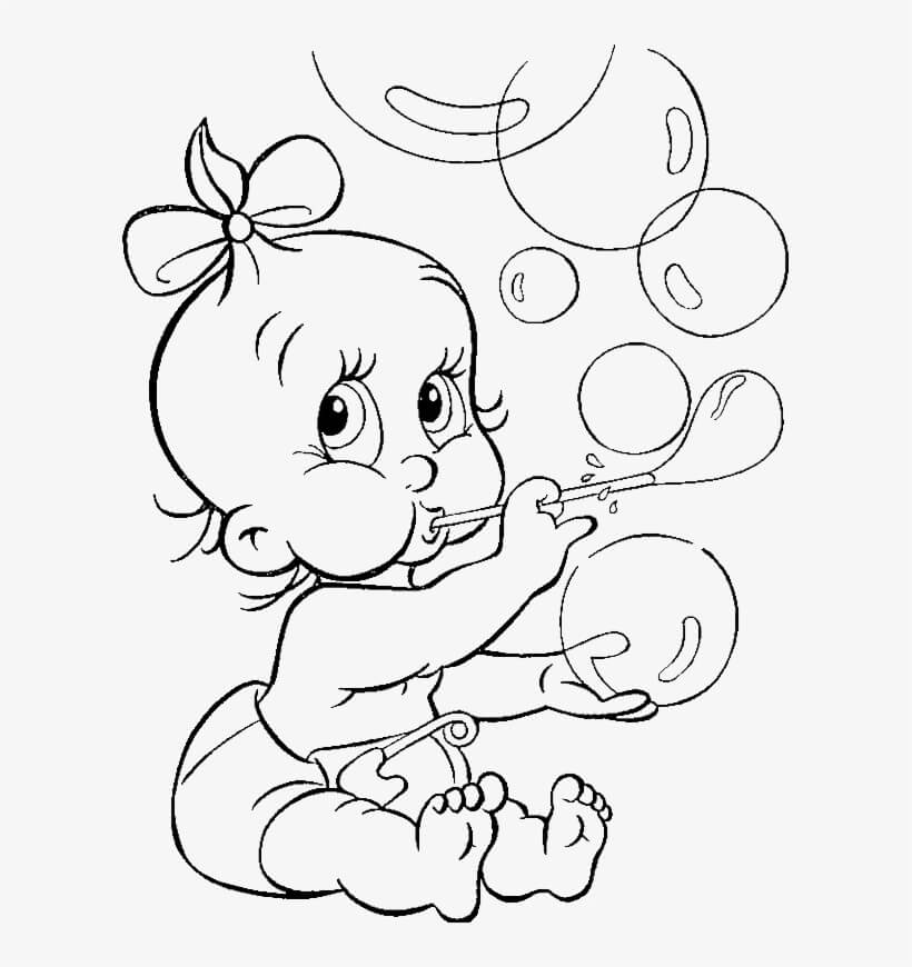 Bebé haciendo Burbujas