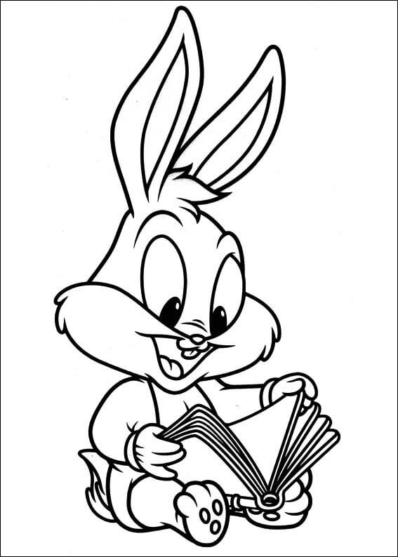 Bebé Bugs Bunny Leyendo