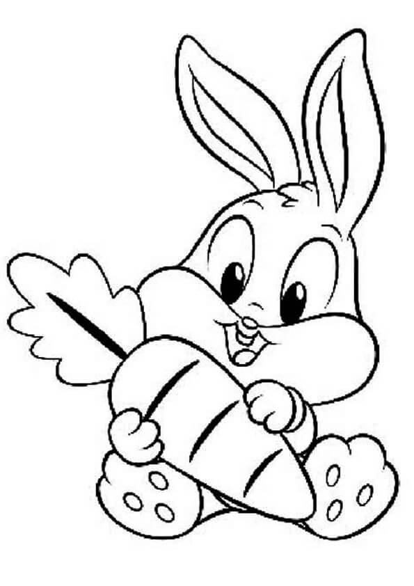 Bebé Bugs Bunny con Zanahoria Grande
