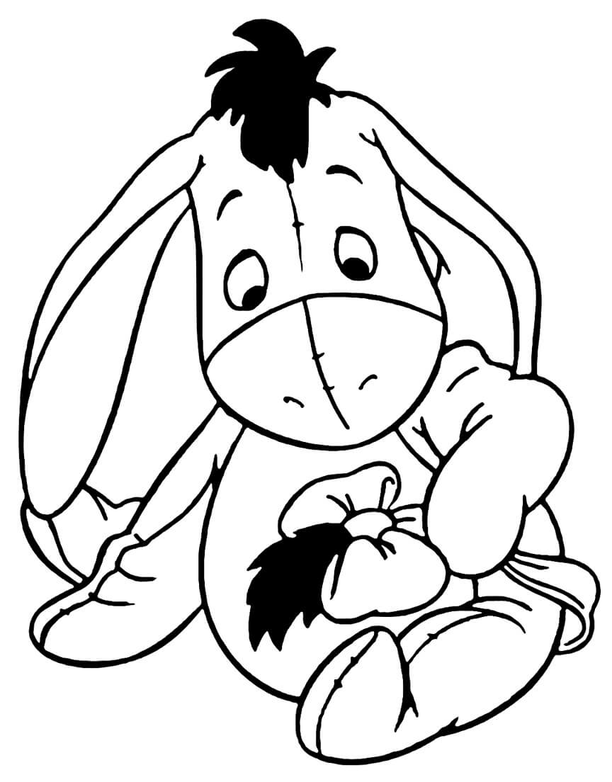 Bebé Eeyore para colorear, imprimir e dibujar –ColoringOnly.Com