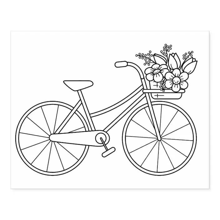 Bicicleta con Cesta de Flores
