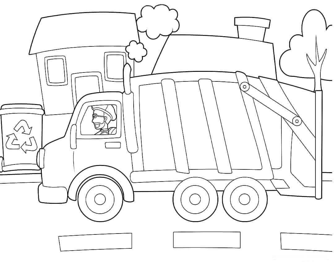 Blippi Conduciendo un Camión de Basura