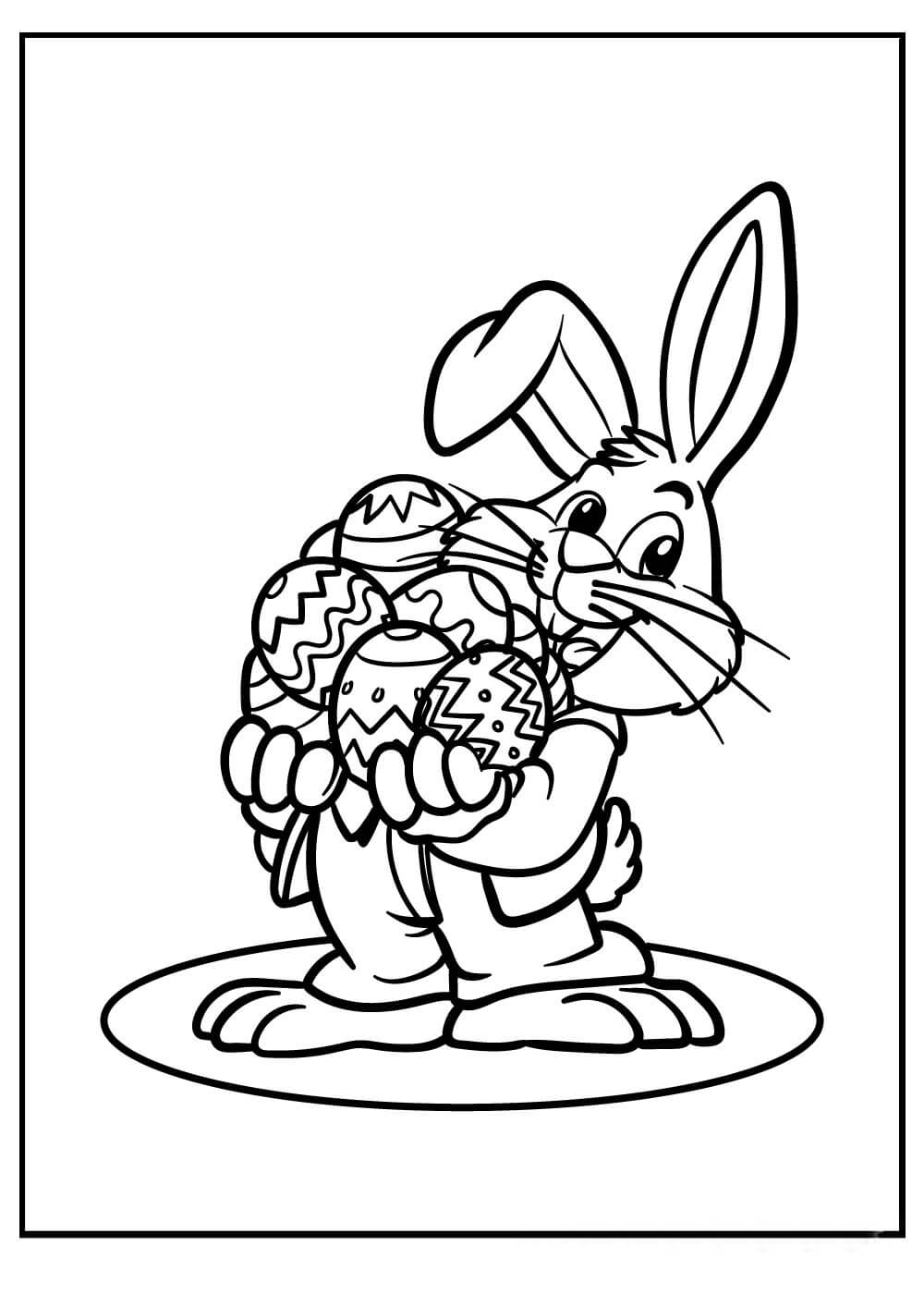 Bugs Bunny Sosteniendo huevos de Pascua