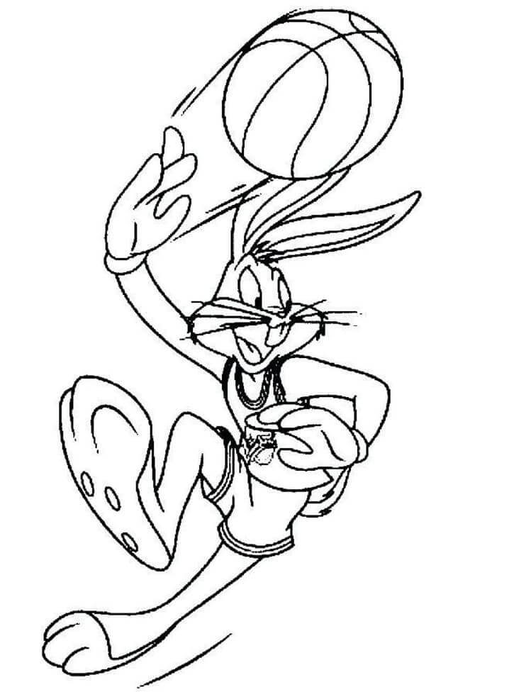 Bugs Bunny jugando Baloncesto