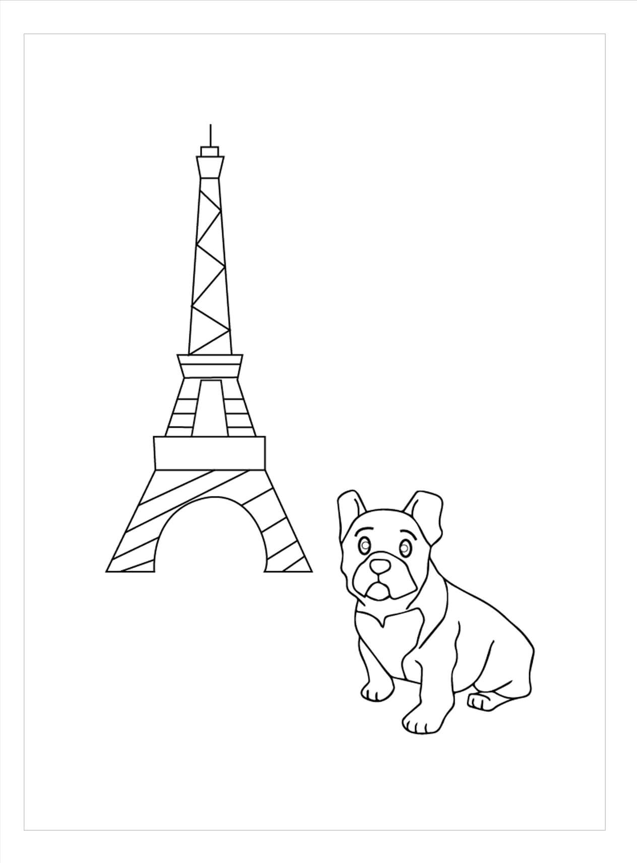 Bulldog y la Torre Eiffel