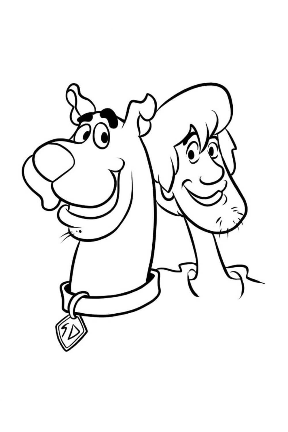 Cabeza Shaggy Rogers y Scooby Doo