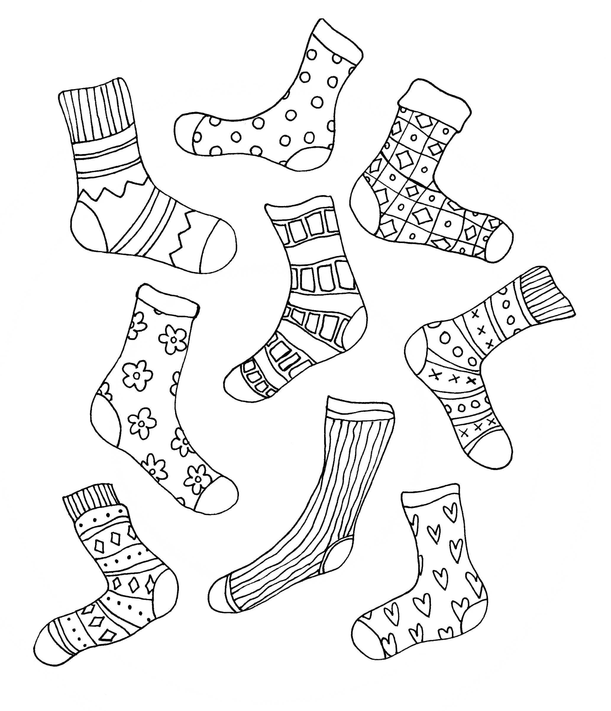 calcetines de colores para niños, ilustración de estilo de dibujos animados  aislada vectorial 11288791 Vector en Vecteezy