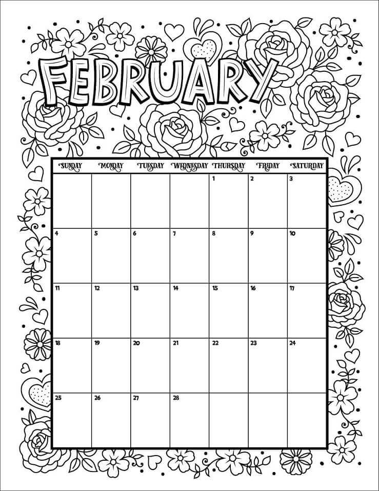 Calendario Febrero