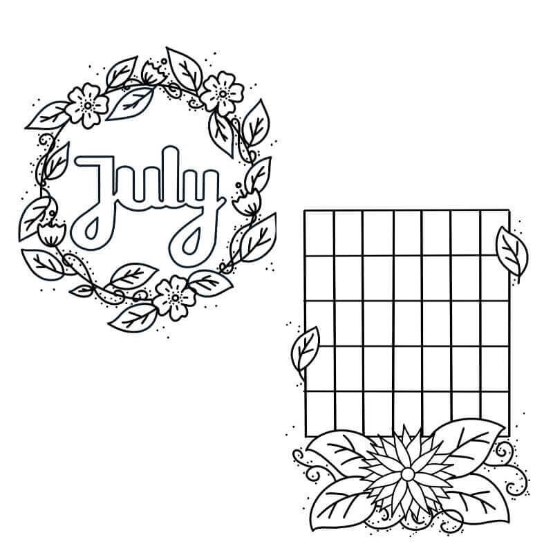 Calendario Y Corona De Julio