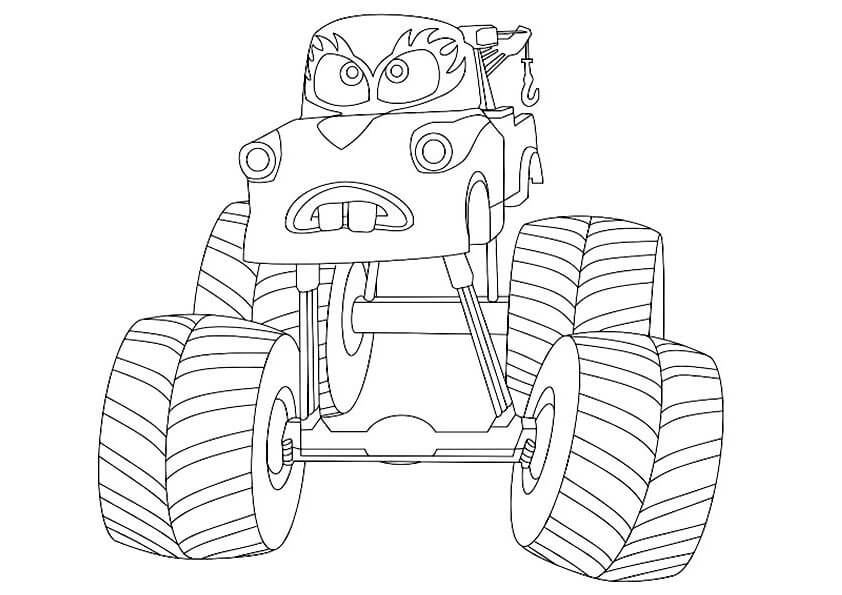 Camión Monstruo de Dibujos Animados