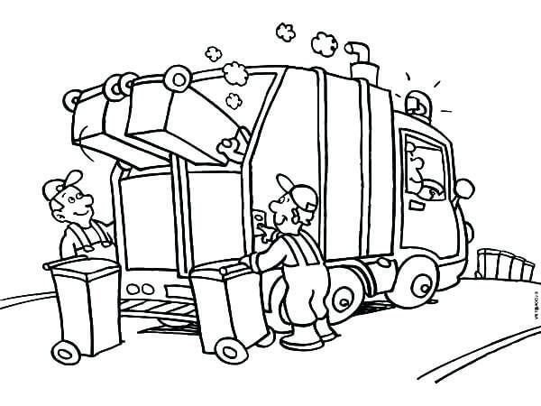 Camión de Basura de Dibujos Animados
