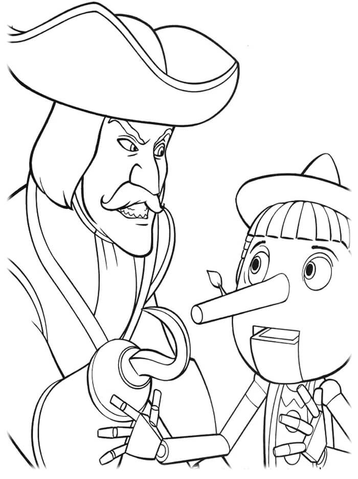 Capitán Garfio y Pinocho