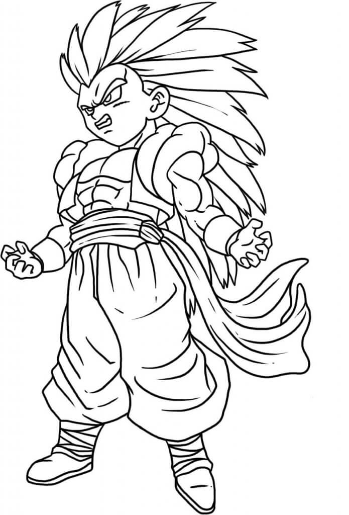 Dibujos de Goku para colorear e imprimir– 