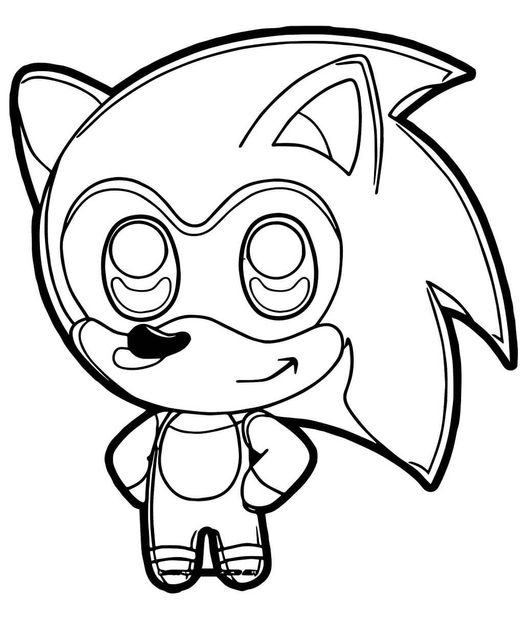 Chibi Sonic para colorear imprimir e dibujar ColoringOnly Com