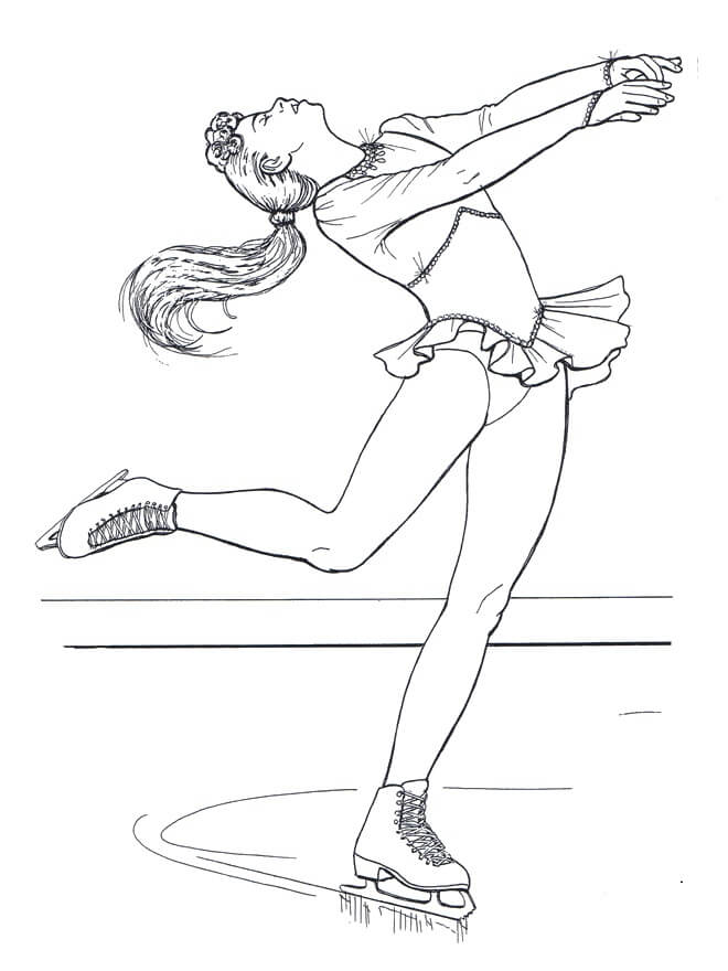 Chica Bailando en la Pista de Patinaje