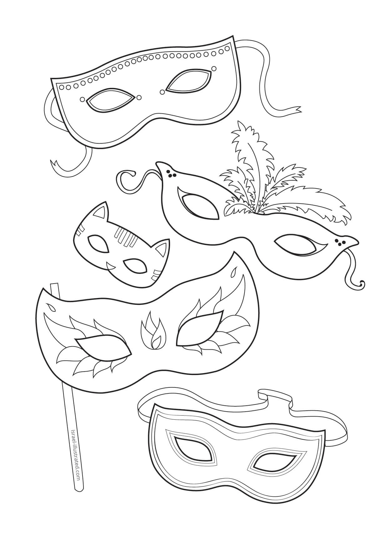 Dibujos de Máscara para colorear e imprimir– 
