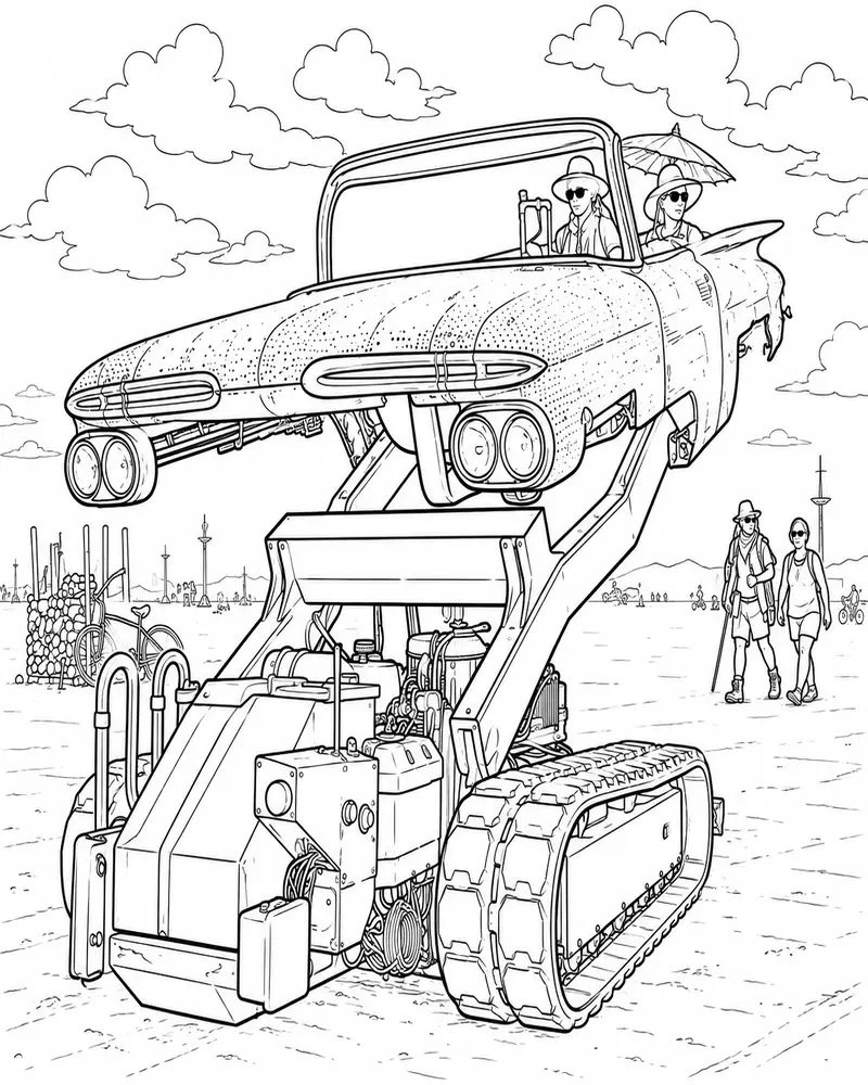 Coche Artístico Sobre Orugas Burning Man