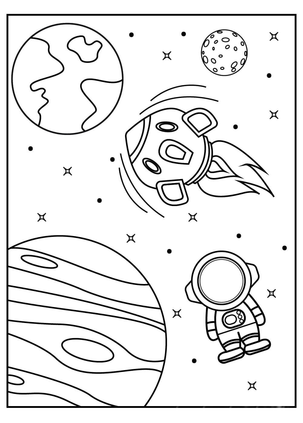 Dibujos de Espacio para colorear e imprimir– 