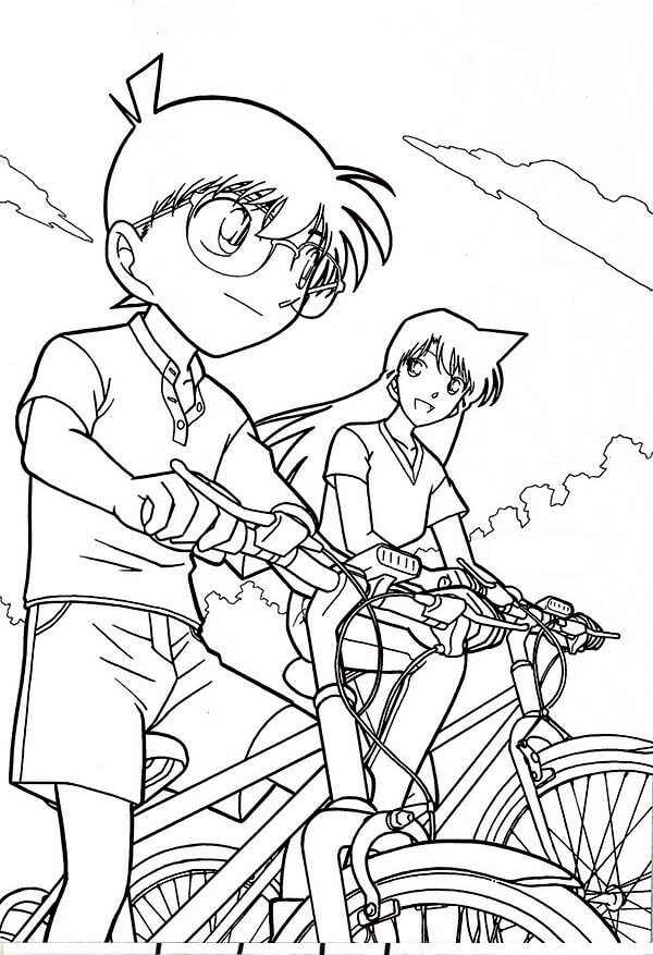 Conan y Ran en Bicicleta