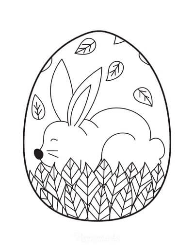 Conejo Durmiendo huevo de Pascua