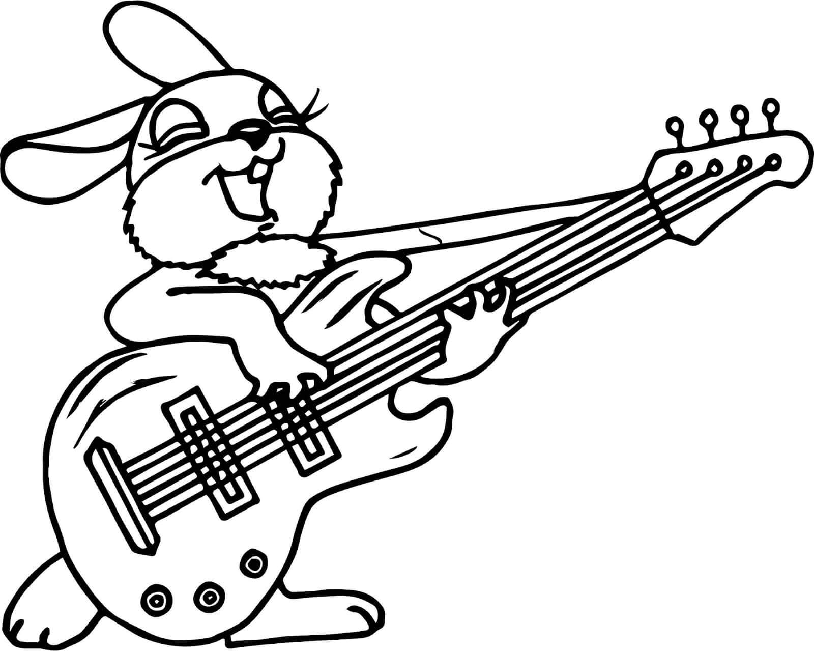 Conejo Tocando Instrumentos Musicales