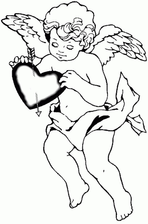 Cupido Sosteniendo Corazón