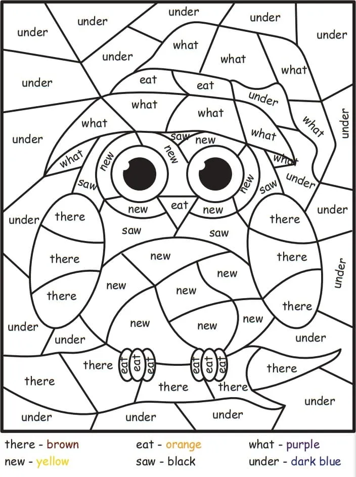 Lindo Búho De Halloween Color Por Números