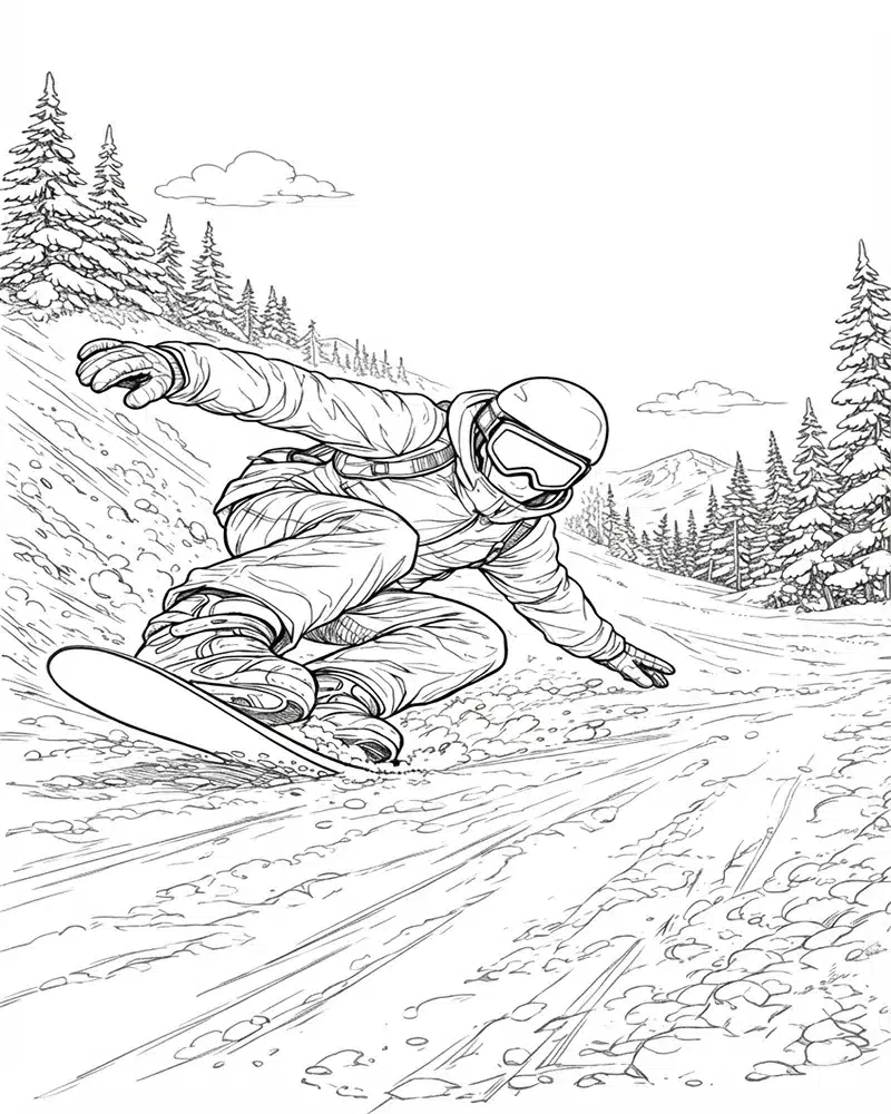 Descenso De Snowboarders