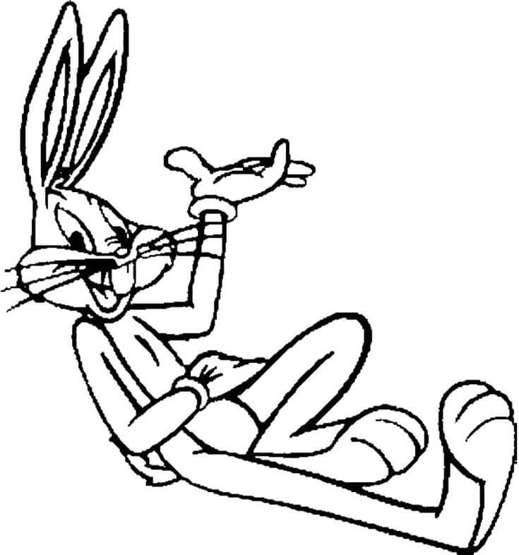 Dibujando Bugs Bunny Acostado