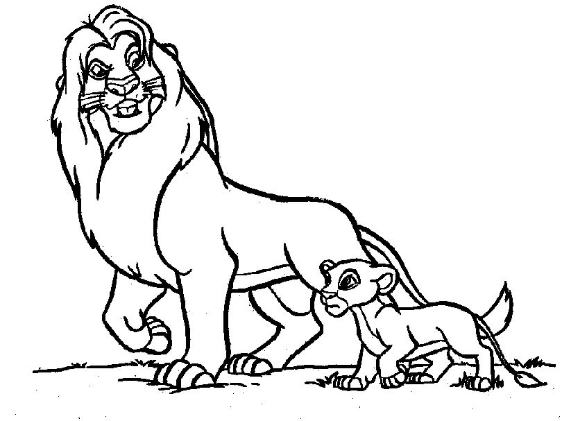 Dibujando a Mufasa y Simba