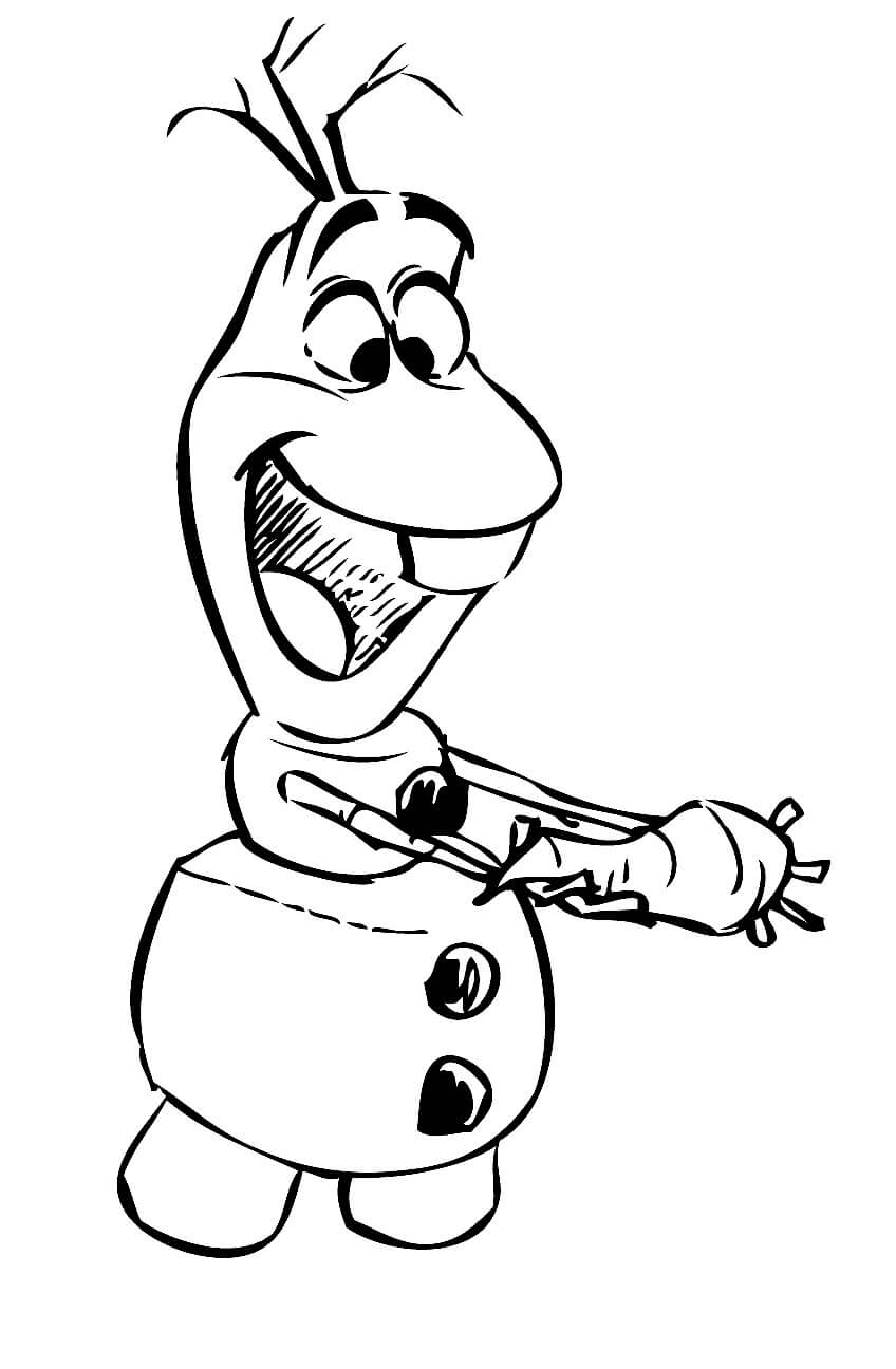Dibujando a Olaf con una Zanahoria
