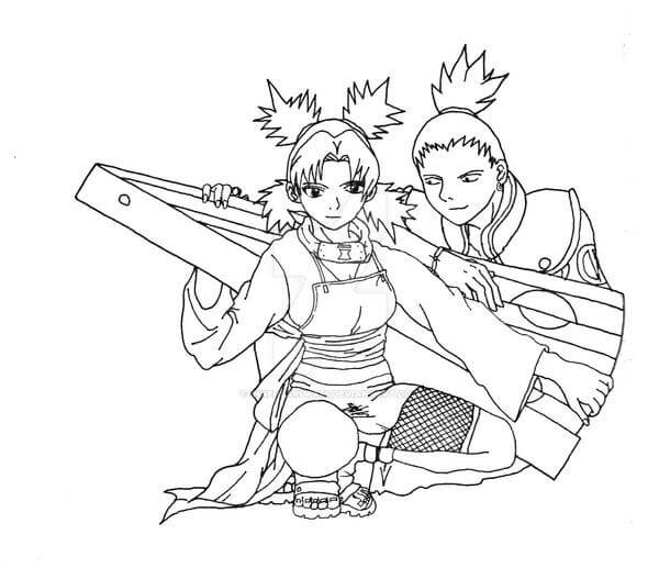 Dibujando a Shikamaru y Temari