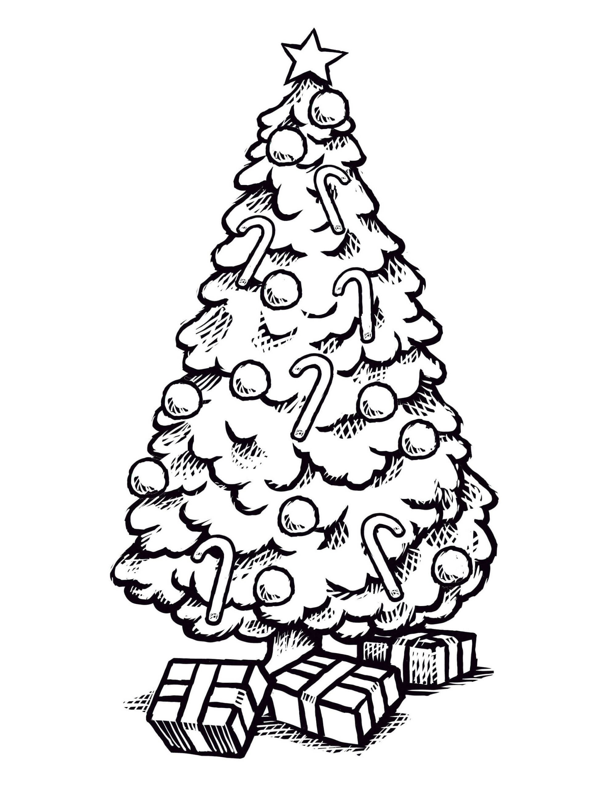 Dibujar Árbol de Navidad con cajas de Regalo